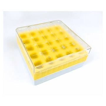 Simport Scientific Storage Box STORAGE BOX, 5ML TUBE, 25 PLACES YELLOW