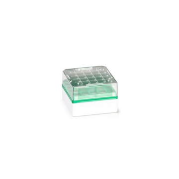 Simport Scientific Cryostore Storage Boxes HOLDS UP TO 25 CRYOGENIC VIALS 1 TO 2 ML SIZES, GREEN