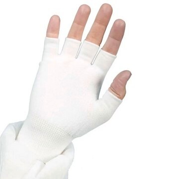 Valutek Nylon Glove Liner Full Finger / Fingerless, Universal Size White Half Finger Nylon Glove Liners , Bag of 12
