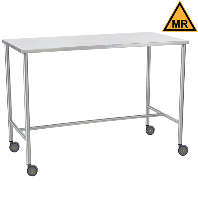 Blickman Instrument Table MRI Safe Sawyer Instrument Table, 72"W x 34"H x 24"D On Casters