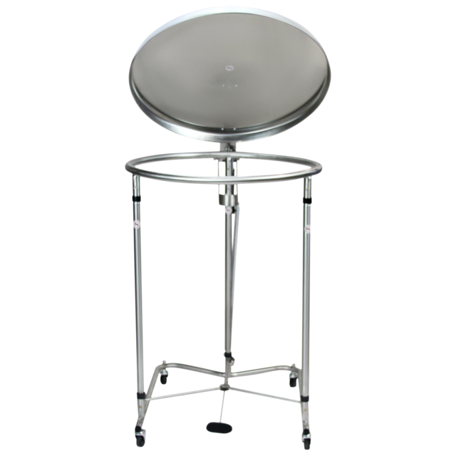 Blickman Hamper 25" DIA Round Foot Operated Pneumatic Top Stainless Steel