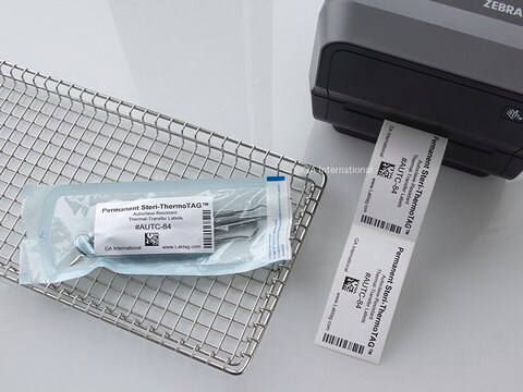 GA International Autoclave-Resistant Thermal-Transfer Labels Label size: 2.5" x 1.25" / 63.5 x 31.8mm, Shape: Rectangle, Color: White, Qty: 1000 labels/roll