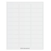 GA International Autoclave-Resistant Laser Labels Label size: 2.63" x 1" / 66.7mm x 25.4mm, Shape: Rectangle, Color: White, Qty: 480 labels/pack (30 lbls/sheet)