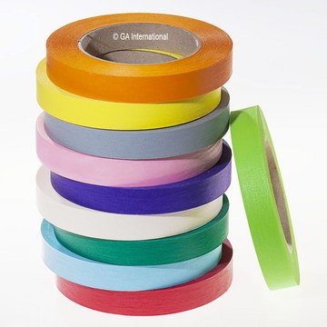GA International Color Lab Tape Tape size: 0.5" x 180' / 12.7mm x 55m, Core size: 3", Color: White, Qty: 1 roll