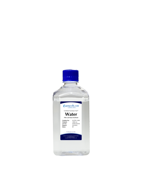 Growcells Water, Molecular Biology Grade. Nuclease Free EA, 1L bottle
