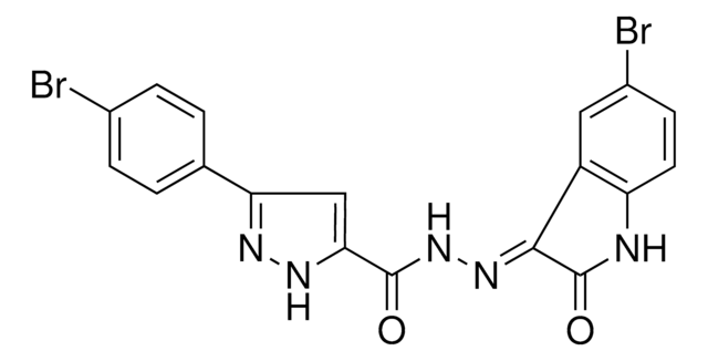 N'-[(3E)-5-BROMO-2-OXO-1,2-DIHYDRO-3H-INDOL-3-YLIDENE]-3-(4-BROMOPHENYL)-1H-PYRAZOLE-5-CARBOHYDRAZIDE AldrichCPR