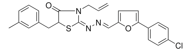 5-(4-CHLOROPHENYL)-2-FURALDEHYDE [(2E)-3-ALLYL-5-(3-METHYLBENZYL)-4-OXO-1,3-THIAZOLIDIN-2-YLIDENE]HYDRAZONE AldrichCPR
