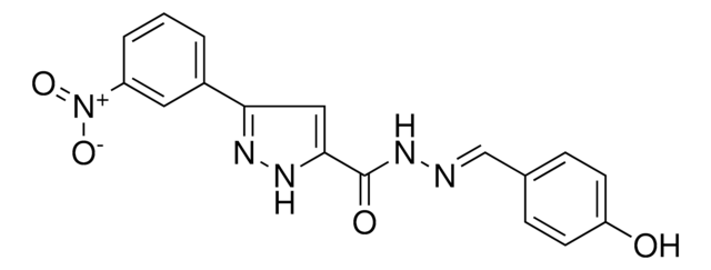 N'-(4-HYDROXYBENZYLIDENE)-3-(3-NITROPHENYL)-1H-PYRAZOLE-5-CARBOHYDRAZIDE AldrichCPR
