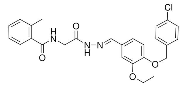 N-[2-((2E)-2-{4-[(4-CHLOROBENZYL)OXY]-3-ETHOXYBENZYLIDENE}HYDRAZINO)-2-OXOETHYL]-2-METHYLBENZAMIDE AldrichCPR