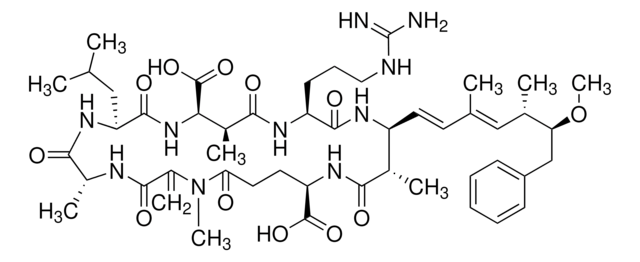 Microcystin-LR solution 10&#160;&#956;g/mL in methanol, analytical standard