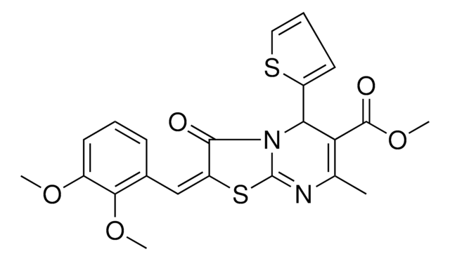METHYL (2E)-2-(2,3-DIMETHOXYBENZYLIDENE)-7-METHYL-3-OXO-5-(2-THIENYL)-2,3-DIHYDRO-5H-[1,3]THIAZOLO[3,2-A]PYRIMIDINE-6-CARBOXYLATE AldrichCPR