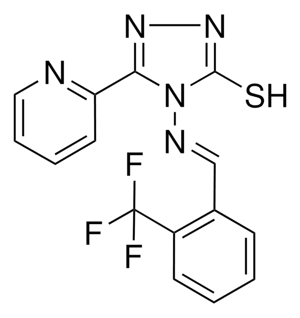 5(2-PYRIDINYL)4-((2-(TRIFLUOROMETHYL)BENZYLIDENE)AMINO)4H-1,2,4-TRIAZOLE-3-THIOL AldrichCPR