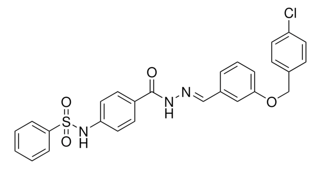 N(4((2-(3-((4-CL-BENZYL)OXY)BENZYLIDENE)HYDRAZINO)CARBONYL)PH)BENZENESULFONAMIDE AldrichCPR