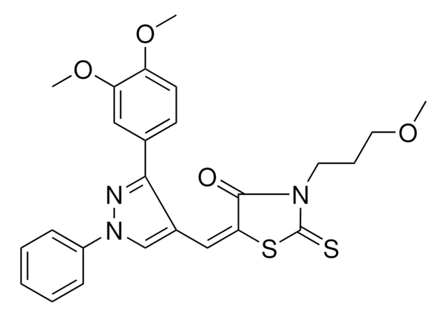 (5E)-5-{[3-(3,4-DIMETHOXYPHENYL)-1-PHENYL-1H-PYRAZOL-4-YL]METHYLENE}-3-(3-METHOXYPROPYL)-2-THIOXO-1,3-THIAZOLIDIN-4-ONE AldrichCPR