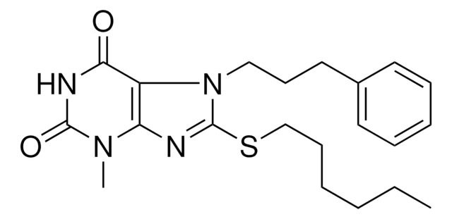 8-HEXYLSULFANYL-3-METHYL-7-(3-PHENYL-PROPYL)-3,7-DIHYDRO-PURINE-2,6-DIONE AldrichCPR