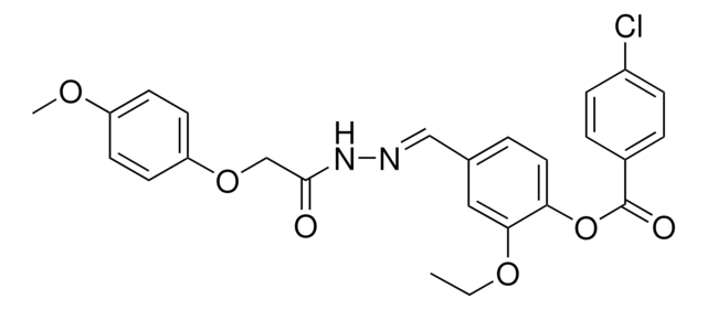 2-ETHOXY-4-(2-((4-METHOXYPHENOXY)ACETYL)CARBOHYDRAZONOYL)PHENYL 4-CHLOROBENZOATE AldrichCPR