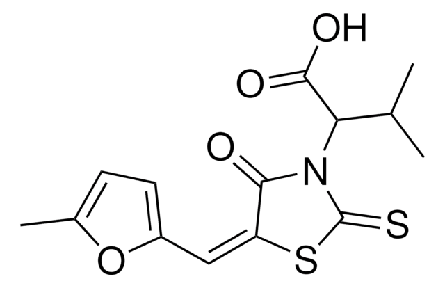 3-METHYL-2-{(5E)-5-[(5-METHYL-2-FURYL)METHYLENE]-4-OXO-2-THIOXO-1,3-THIAZOLIDIN-3-YL}BUTANOIC ACID AldrichCPR