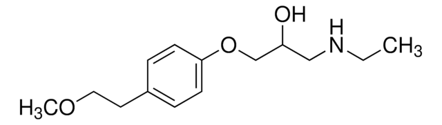 (±)-1-（乙胺基）-3-[4-（2-甲氧基乙基）苯氧基] -2-丙醇 Pharmaceutical Secondary Standard; Certified Reference Material