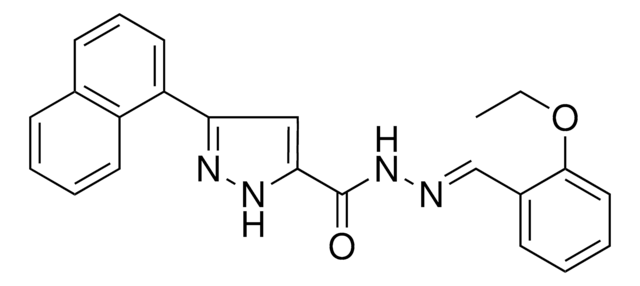 5-NAPHTHALEN-1-YL-2H-PYRAZOLE-3-CARBOXYLIC ACID (2-ETHOXY-BENZYLIDENE)-HYDRAZIDE AldrichCPR