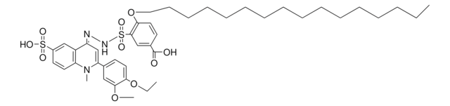 HEXADECYLOXY-CARBOXYBENZENESULFONIC (ETO-MEO-PH)-ME-SULFO-QUINOLYLIDENE)HYDRAZID AldrichCPR