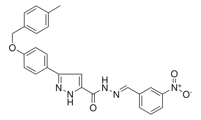 3-(4-((4-ME-BENZYL)OXY)PH)-N'-(3-NITROBENZYLIDENE)-1H-PYRAZOLE-5-CARBOHYDRAZIDE AldrichCPR