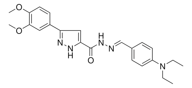 N'-{(E)-[4-(DIETHYLAMINO)PHENYL]METHYLIDENE}-3-(3,4-DIMETHOXYPHENYL)-1H-PYRAZOLE-5-CARBOHYDRAZIDE AldrichCPR