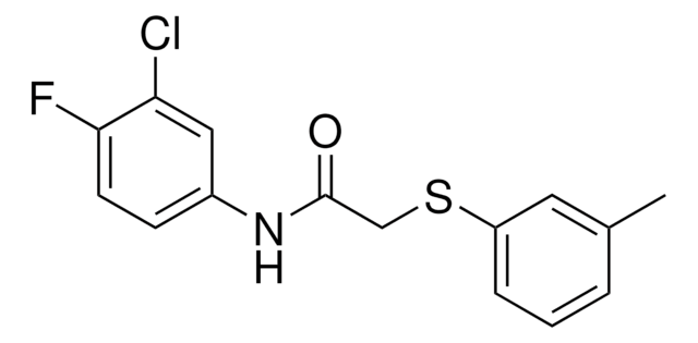 N-(3-CHLORO-4-FLUOROPHENYL)-2-((3-METHYLPHENYL)THIO)ACETAMIDE AldrichCPR