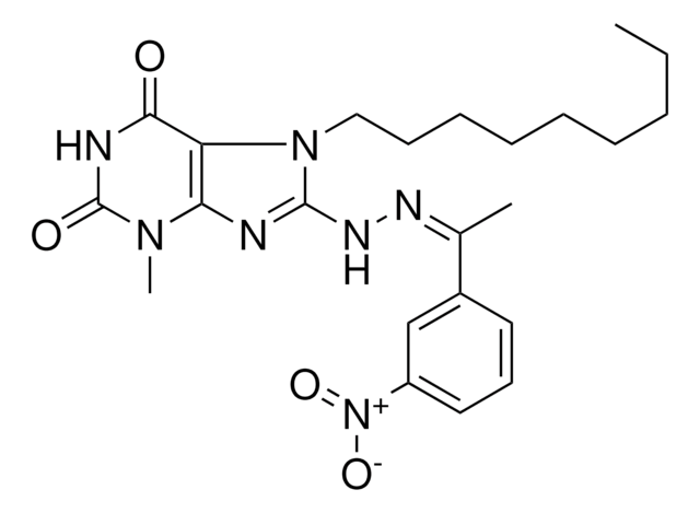 3-ME-8-(N'-(1-(3-NITRO-PH)-ETHYLIDENE)HYDRAZINO)-7-NONYL-3,7-2H-PURINE-2,6-DIONE AldrichCPR