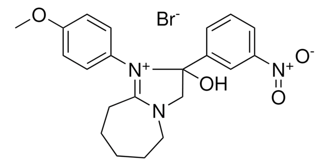 2-HYDROXY-1-(4-METHOXYPHENYL)-2-(3-NITROPHENYL)-2,5,6,7,8,9-HEXAHYDRO-3H-IMIDAZO[1,2-A]AZEPIN-1-IUM BROMIDE AldrichCPR