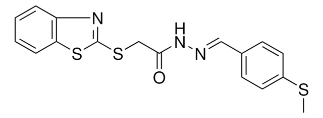2-(1,3-BENZOTHIAZOL-2-YLSULFANYL)-N'-(4-(ME-SULFANYL)BENZYLIDENE)ACETOHYDRAZIDE AldrichCPR