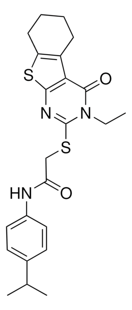 2-[(3-ETHYL-4-OXO-3,4,5,6,7,8-HEXAHYDRO[1]BENZOTHIENO[2,3-D]PYRIMIDIN-2-YL)SULFANYL]-N-(4-ISOPROPYLPHENYL)ACETAMIDE AldrichCPR