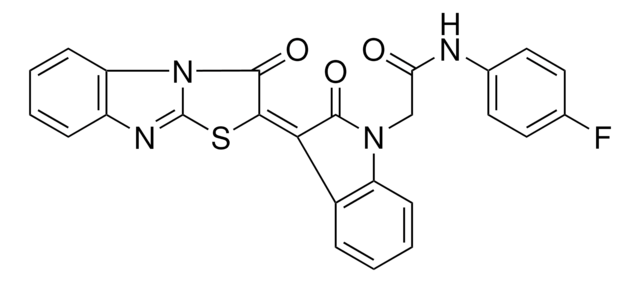 N-(4-FLUOROPHENYL)-2-[(3E)-2-OXO-3-(3-OXO[1,3]THIAZOLO[3,2-A]BENZIMIDAZOL-2(3H)-YLIDENE)-2,3-DIHYDRO-1H-INDOL-1-YL]ACETAMIDE AldrichCPR