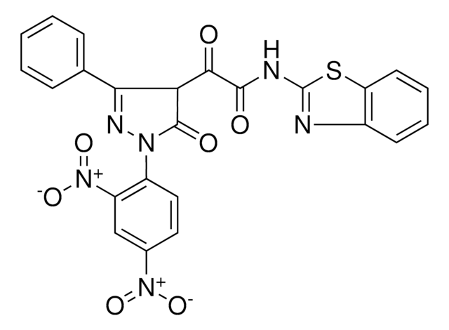 N-(1,3-BENZOTHIAZOL-2-YL)-2-[1-(2,4-DINITROPHENYL)-5-OXO-3-PHENYL-4,5-DIHYDRO-1H-PYRAZOL-4-YL]-2-OXOACETAMIDE AldrichCPR