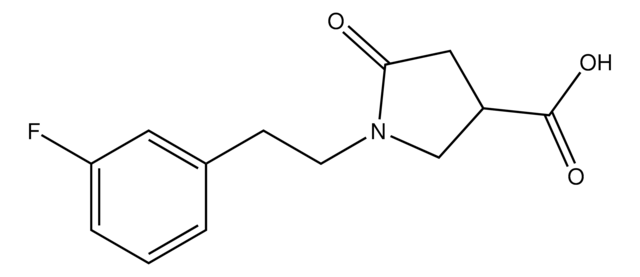 1-[2-(3-Fluorophenyl)ethyl]-5-oxo-3-pyrrolidinecarboxylic acid AldrichCPR