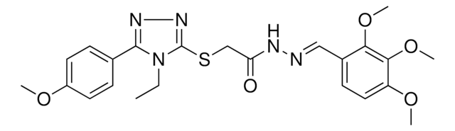 2-{[4-ETHYL-5-(4-METHOXYPHENYL)-4H-1,2,4-TRIAZOL-3-YL]SULFANYL}-N'-[(E)-(2,3,4-TRIMETHOXYPHENYL)METHYLIDENE]ACETOHYDRAZIDE AldrichCPR