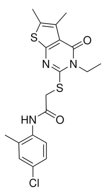 N-(4-CHLORO-2-METHYLPHENYL)-2-[(3-ETHYL-5,6-DIMETHYL-4-OXO-3,4-DIHYDROTHIENO[2,3-D]PYRIMIDIN-2-YL)SULFANYL]ACETAMIDE AldrichCPR