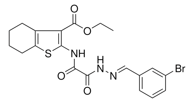 ETHYL 2-{[[(2E)-2-(3-BROMOBENZYLIDENE)HYDRAZINO](OXO)ACETYL]AMINO}-4,5,6,7-TETRAHYDRO-1-BENZOTHIOPHENE-3-CARBOXYLATE AldrichCPR