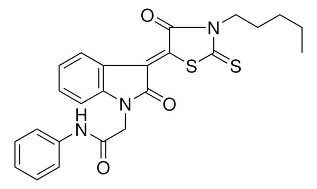 2-[(3Z)-2-OXO-3-(4-OXO-3-PENTYL-2-THIOXO-1,3-THIAZOLIDIN-5-YLIDENE)-2,3-DIHYDRO-1H-INDOL-1-YL]-N-PHENYLACETAMIDE AldrichCPR