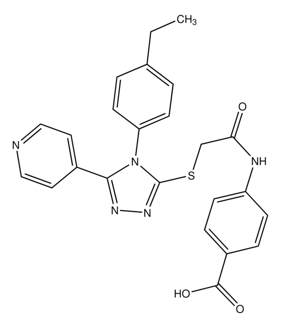 4-{2-[4-(4-EtPh)-5-(4-pyridyl)-4H-1,2,4-triazol-3-ylthio]acetamido}benzoic acid
