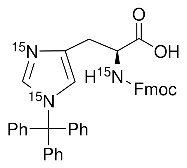 N-Fmoc-N′-三苯甲基-L-组氨酸-15N3 98 atom % 15N, 97% (CP)