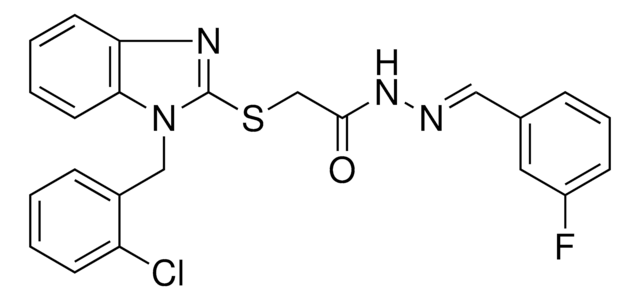 2-((1-(2-CL-BENZYL)-1H-BENZIMIDAZOL-2-YL)THIO)N'-(3-F-BENZYLIDENE)ACETOHYDRAZIDE AldrichCPR
