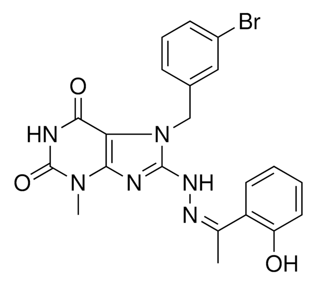 7-(3-BROMOBENZYL)-8-{(2Z)-2-[1-(2-HYDROXYPHENYL)ETHYLIDENE]HYDRAZINO}-3-METHYL-3,7-DIHYDRO-1H-PURINE-2,6-DIONE AldrichCPR