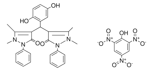 4,4'-((2,5-DIHYDROXYPHENYL)METHYLENE)BIS(1,5-DIMETHYL-2-PHENYL-1H-PYRAZOL-3(2H)-ONE) COMPOUND WITH PICRIC ACID AldrichCPR