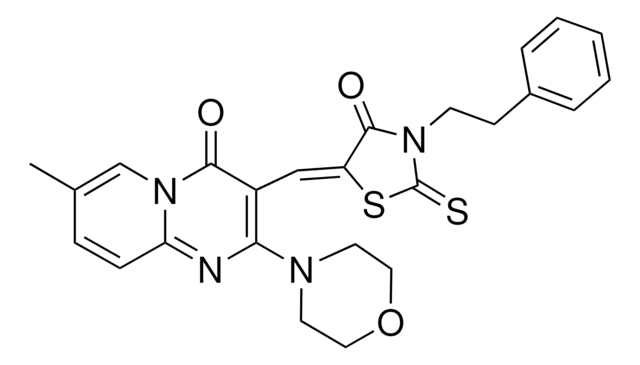 7-METHYL-2-(4-MORPHOLINYL)-3-{(Z)-[4-OXO-3-(2-PHENYLETHYL)-2-THIOXO-1,3-THIAZOLIDIN-5-YLIDENE]METHYL}-4H-PYRIDO[1,2-A]PYRIMIDIN-4-ONE AldrichCPR