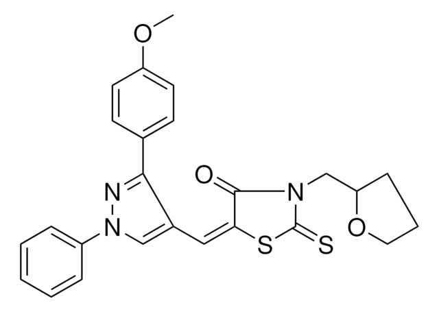 (5E)-5-{[3-(4-METHOXYPHENYL)-1-PHENYL-1H-PYRAZOL-4-YL]METHYLENE}-3-(TETRAHYDRO-2-FURANYLMETHYL)-2-THIOXO-1,3-THIAZOLIDIN-4-ONE AldrichCPR