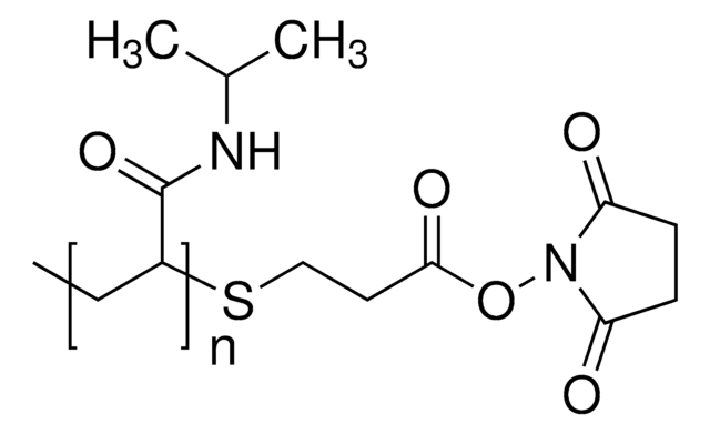 N-羟基琥珀酰亚胺 (NHS) 酯封端的聚(N-异丙基丙烯酰胺) average Mn 2,000