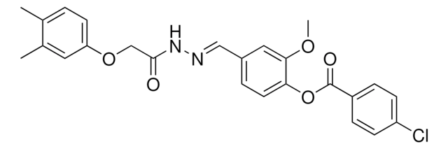 4-(2-((3,4-DIMETHYLPHENOXY)AC)CARBOHYDRAZONOYL)-2-METHOXYPHENYL 4-CHLOROBENZOATE AldrichCPR