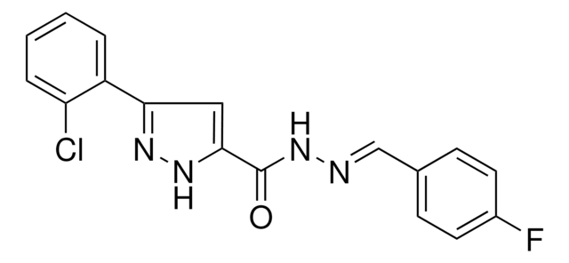 3-(2-CHLOROPHENYL)-N'-(4-FLUOROBENZYLIDENE)-1H-PYRAZOLE-5-CARBOHYDRAZIDE AldrichCPR