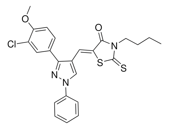 (5Z)-3-BUTYL-5-{[3-(3-CHLORO-4-METHOXYPHENYL)-1-PHENYL-1H-PYRAZOL-4-YL]METHYLENE}-2-THIOXO-1,3-THIAZOLIDIN-4-ONE AldrichCPR