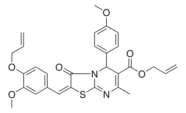 ALLYL (2E)-2-[4-(ALLYLOXY)-3-METHOXYBENZYLIDENE]-5-(4-METHOXYPHENYL)-7-METHYL-3-OXO-2,3-DIHYDRO-5H-[1,3]THIAZOLO[3,2-A]PYRIMIDINE-6-CARBOXYLATE AldrichCPR